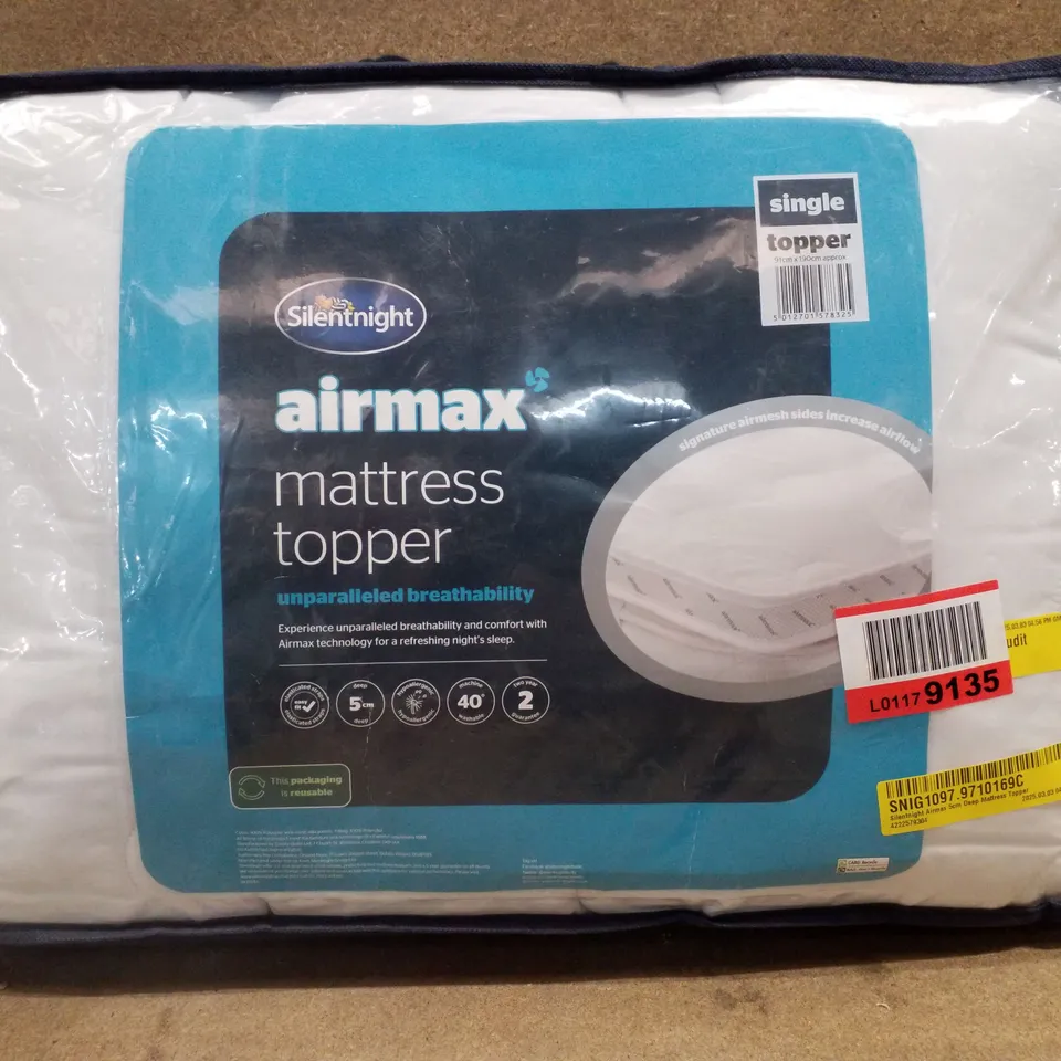 SILENTNIGHT AIRMAX 5CM DEEP MATTRESS TOPPER