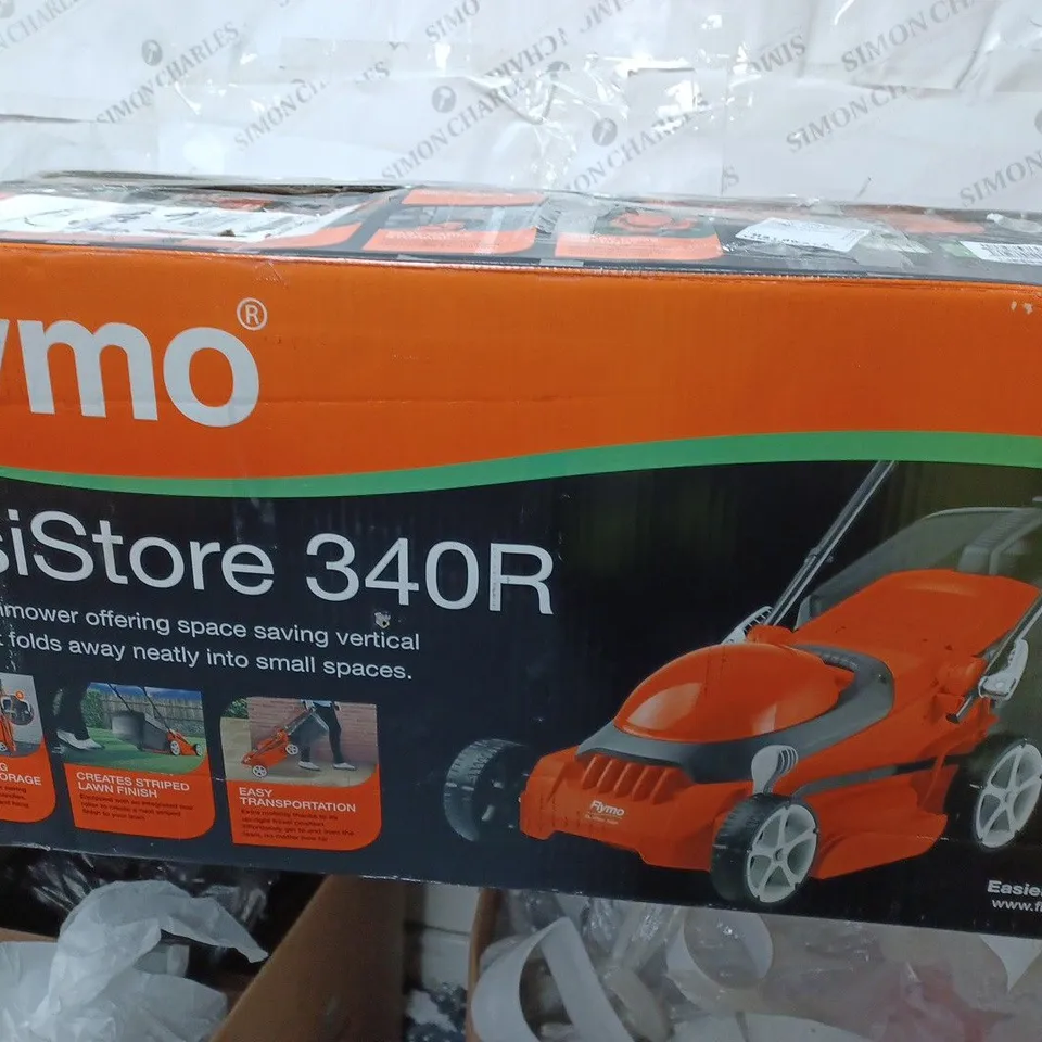 BOXED FLYMO CORDED EASISTORE 340R ROTARY LAWN MOWER  RRP £109.99