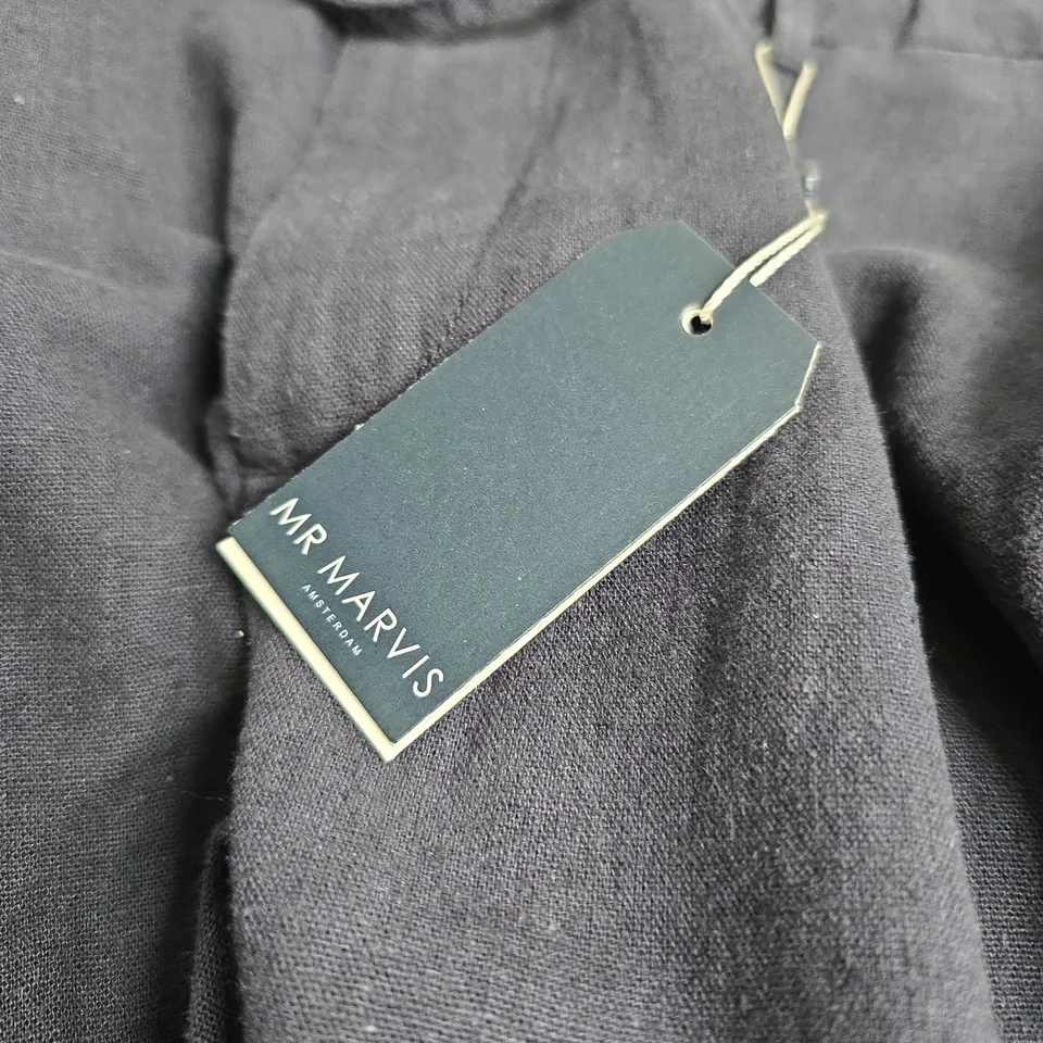 MR MARVIS AMSTERDAM NAVY LINEN TROUSERS-SIZE W34 L30