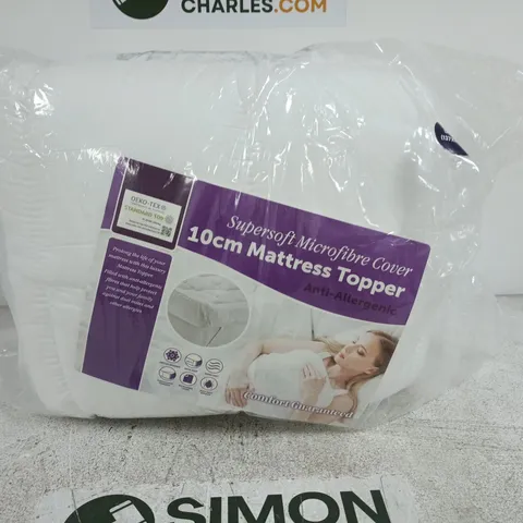 SUPERSOFT MICROFIBRE COVER 10CM MATTRESS TOPPER