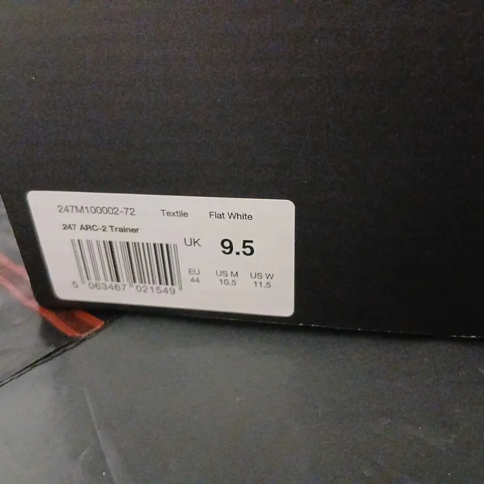 REPRESENT WHITE ARC-2 TRAINER SNEAKERS – UK 9.5 (TEXTILE, FLAT WHITE)