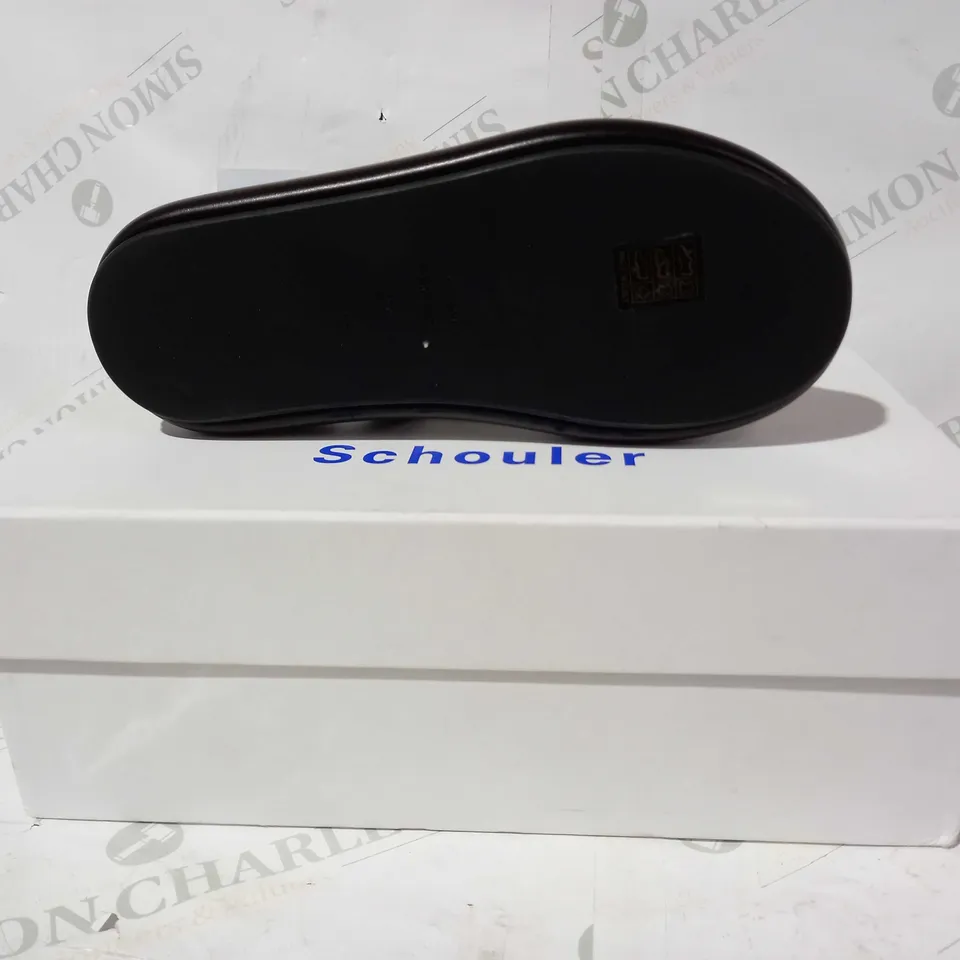 BOXED PAIR OF PROENZA SCHOULER LEATHER SANDALS IN BLACK EU SIZE 37