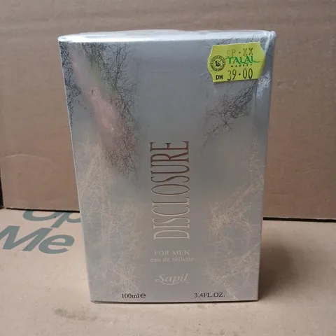 BOXED AND SEALED DISCLOSURE FOR MEN EAU DE TOILETTE SAPIL 100ML