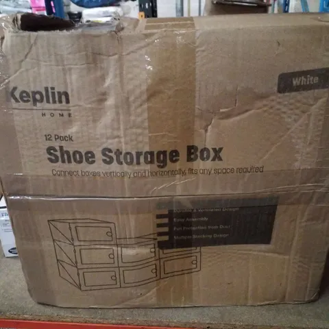 BOXED KEPLIN 12PK SHOE STORAGE BOX - WHITE