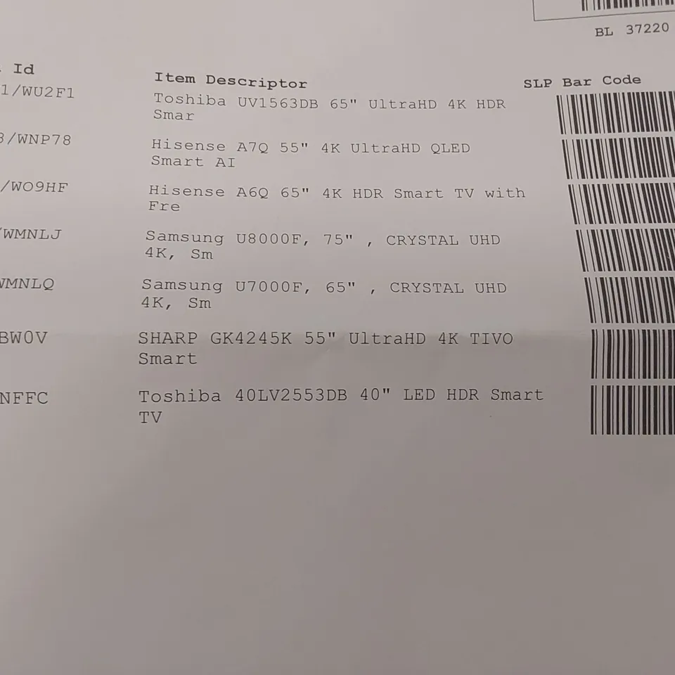 PALLET CONTAINING A LARGE QUANTITY OF ASSORTED DAMAGED TVs