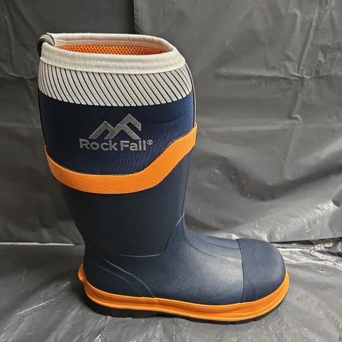 ROCKFALL SILT RF290 SAFETY BOOTS – NAVY & ORANGE, SIZE 11