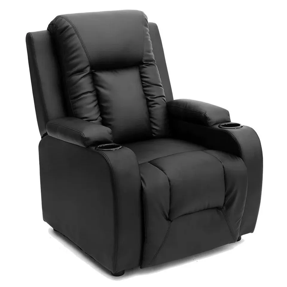 BOXED ADELLS BONDED LEATHER MANUAL RECLINER 