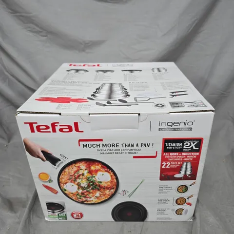 BOXED TEFAL INGENIO 22 PIECE COOKWARE SET 