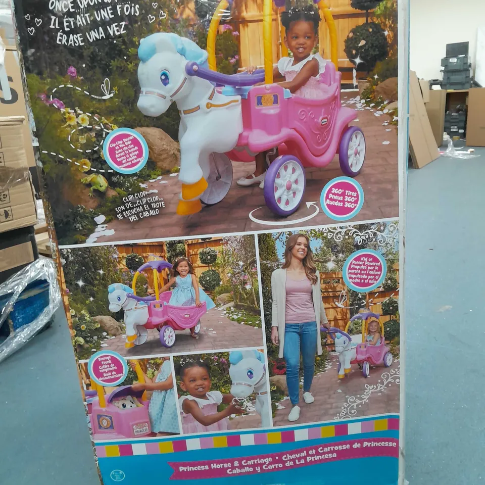 BOXED LITTLE TIKES PRINCESS COSY HORSE CHARIOT  RRP £134.99