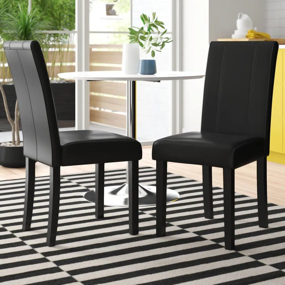 BOXED TEREZA UPHOLSTERED DINING CHAIR - BLACK