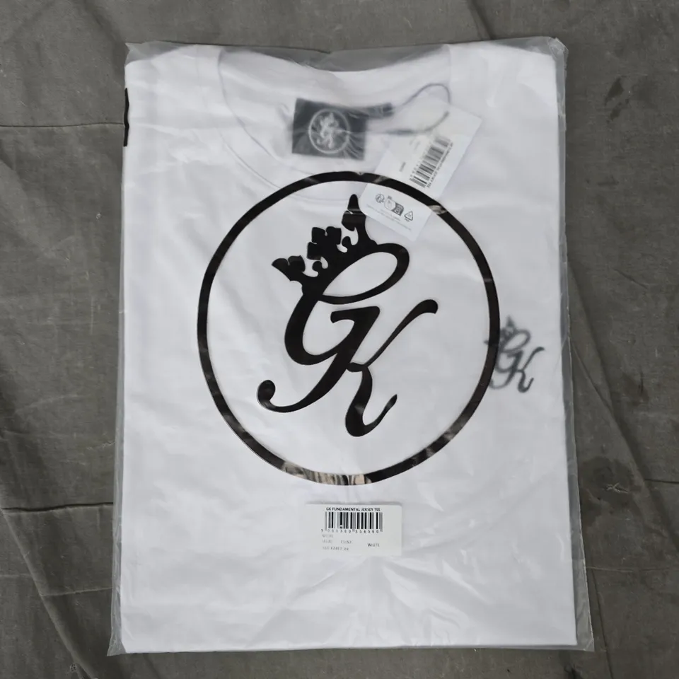 GYM KING FUNDAMENTAL JERSEY T-SHIRT IN WHITE SIZE XL