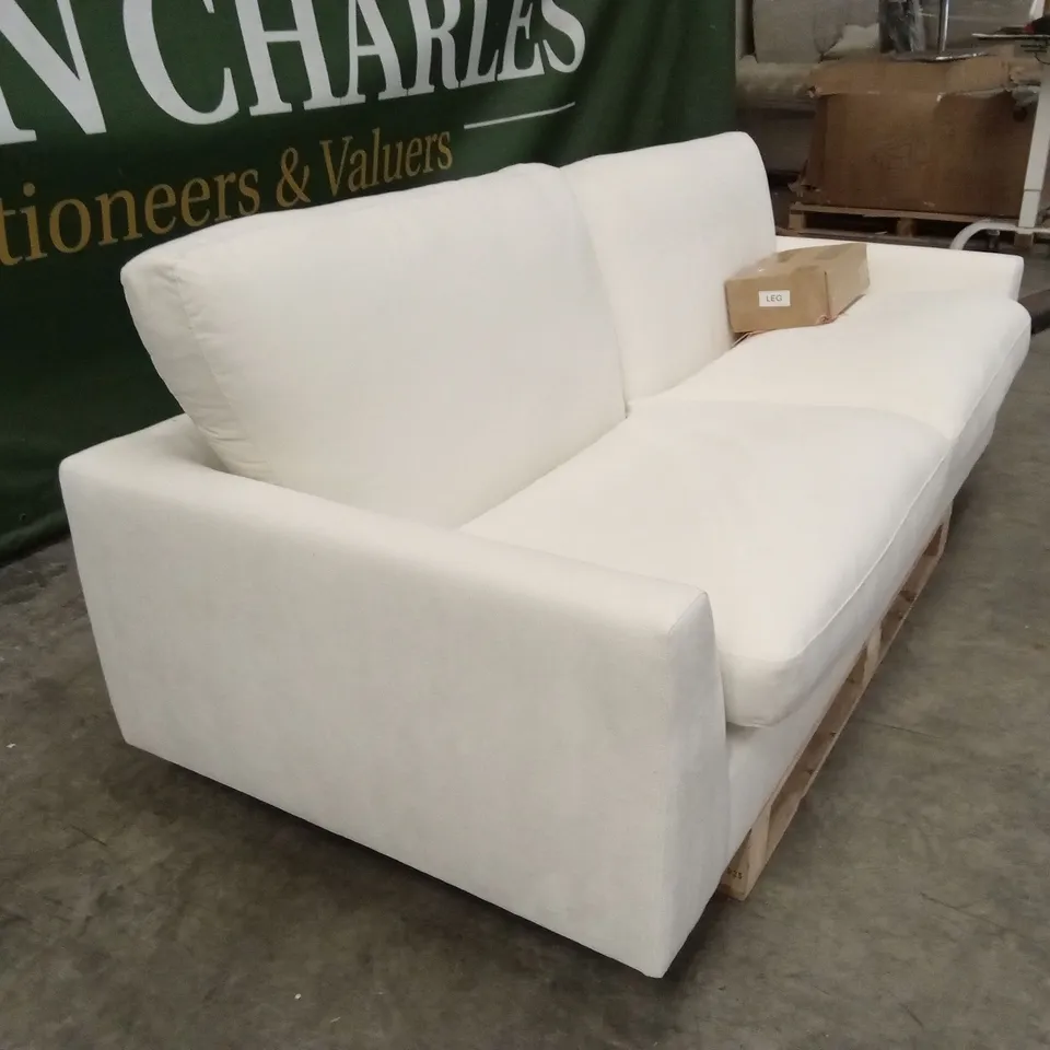 LEXI 3 SEATER SOFA, CREAM HOUSE PLUSH FABRIC