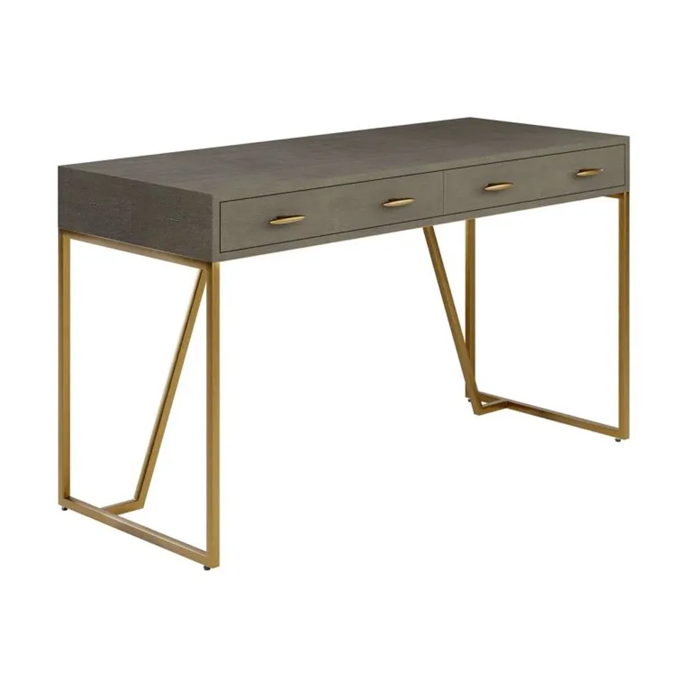 BOXED HAMPTON 156cm RECTANGLE WRITING DESK - GREY (1 BOX)