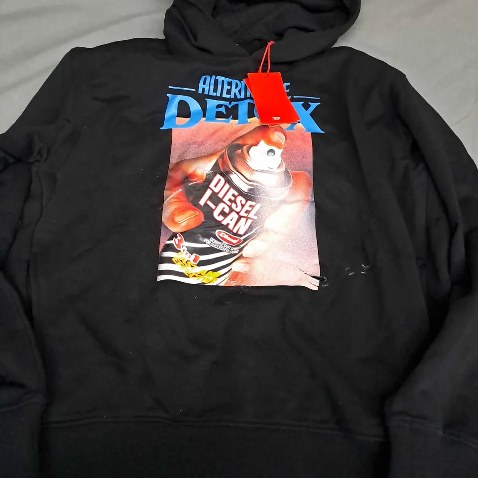 DIESEL MASCOT HOODIE IN BLACK - MEDIUM