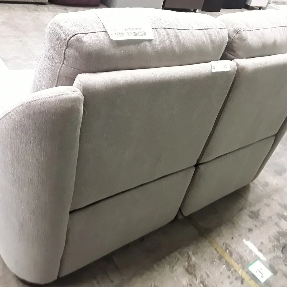 QUALITY ITALIAN DESIGNER AVOLA NEW ELECTRIC RECLINER LOVESEAT - GREY FABRIC