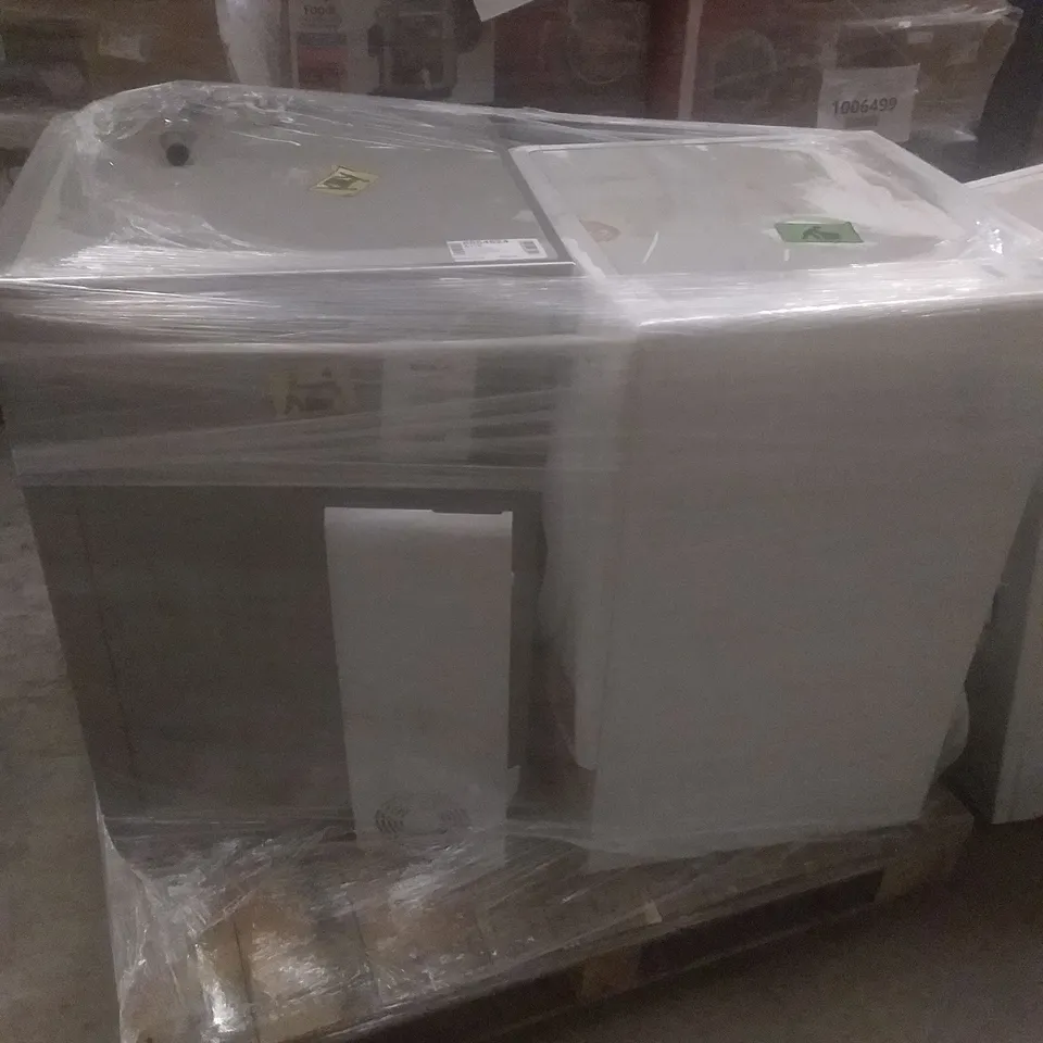 HOOVER HLEC8LG FREESTANDING CONDENSER TUMBLE DRYER AND BELLING FDW150 FREESTANDING DISHWASHER