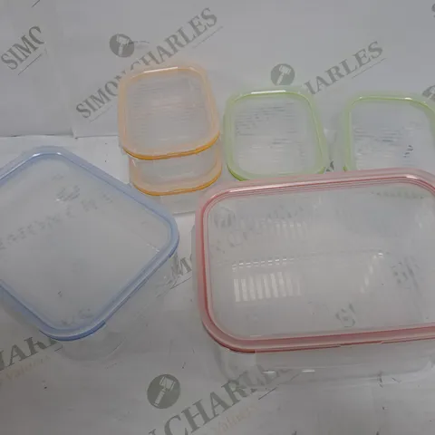 OUTLET RAINBOW SET OF 7 260ML-1.5L FOOD CONTAINERS