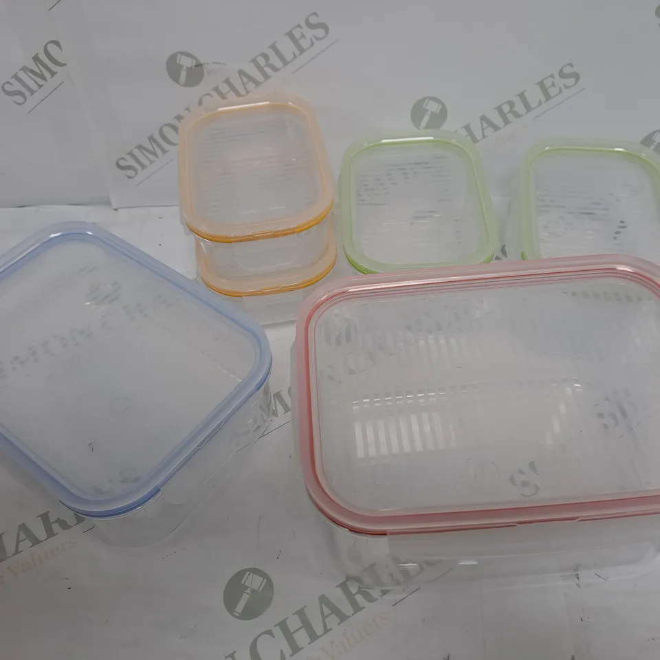 OUTLET RAINBOW SET OF 7 260ML-1.5L FOOD CONTAINERS