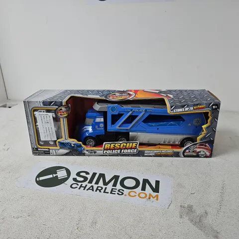 RESCUE POLICE FORCE TOY VEHICLE – BOXED BLUE POLICE TRUCK