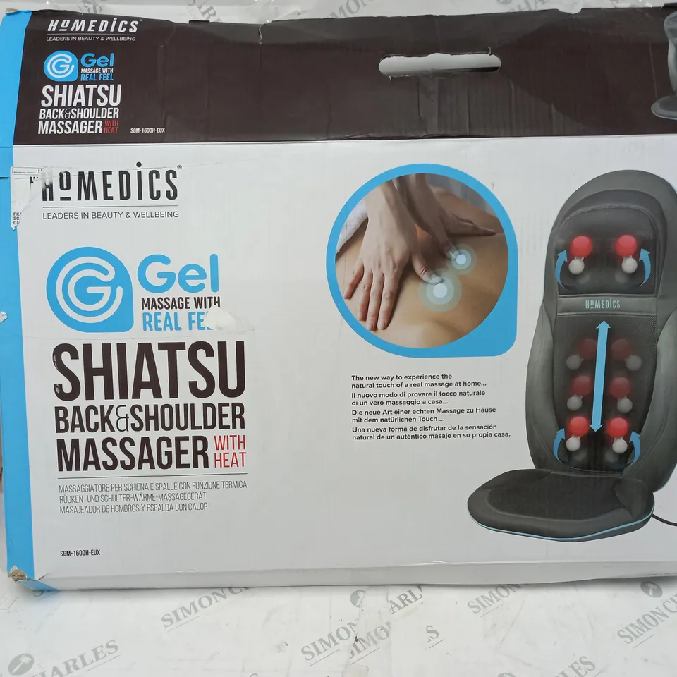 BOXED HOMEDICS SHIATSU BACK AND SHOULDER MASSAGER WITH HEAT SGM-160H-EU