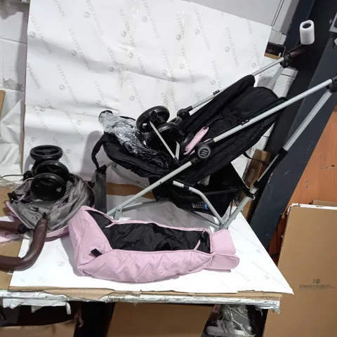 MYBABIIE DUSTY PINK LIGHTWEIGHT STROLLER