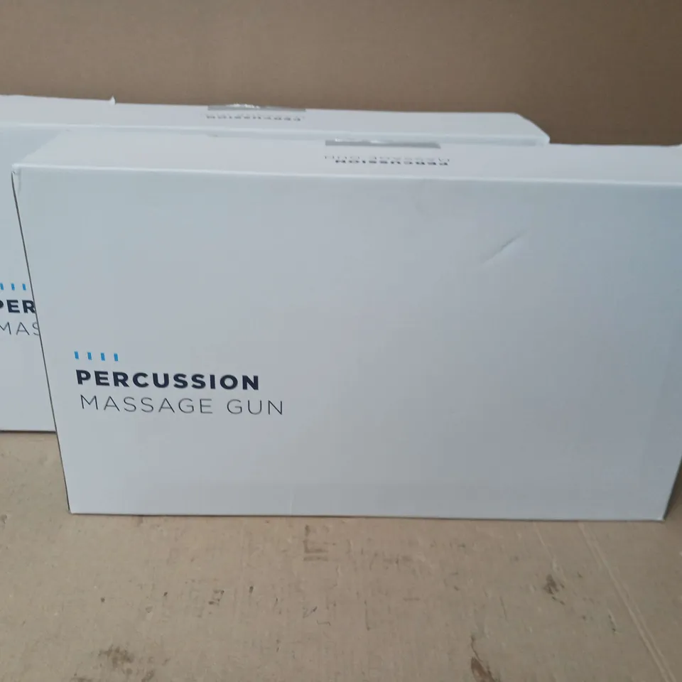 LOT OF 2 BOXED PERCUSSION MASSAGE GUNS
