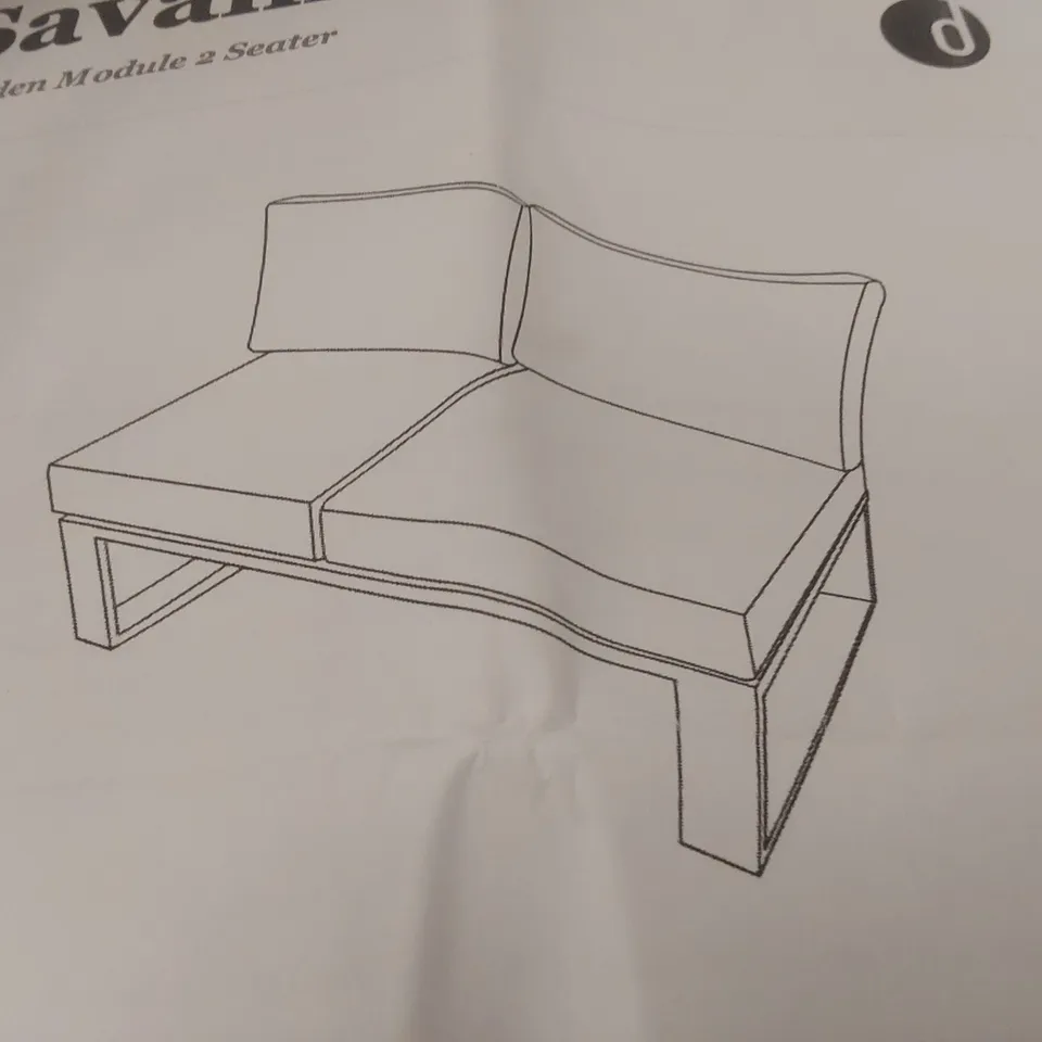 BOXED DANETTI SAVANNAH 2-SEATER GARDEN SOFA