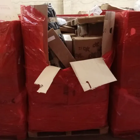 PALLET OF ASSORTED HOUSEHOLD GOODS AND PRODUCTS TO INCLUDE; KIDS BICYCLE, CUTTING MATT, BOXED FURNITURE ETC
