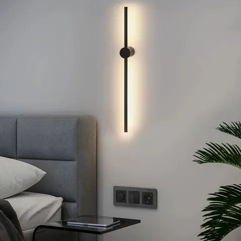 BOXED LED WALL LIGHT 1-LIGHT BLACK LONG DESIGN 3000K WARM WHITE ASHTYNN