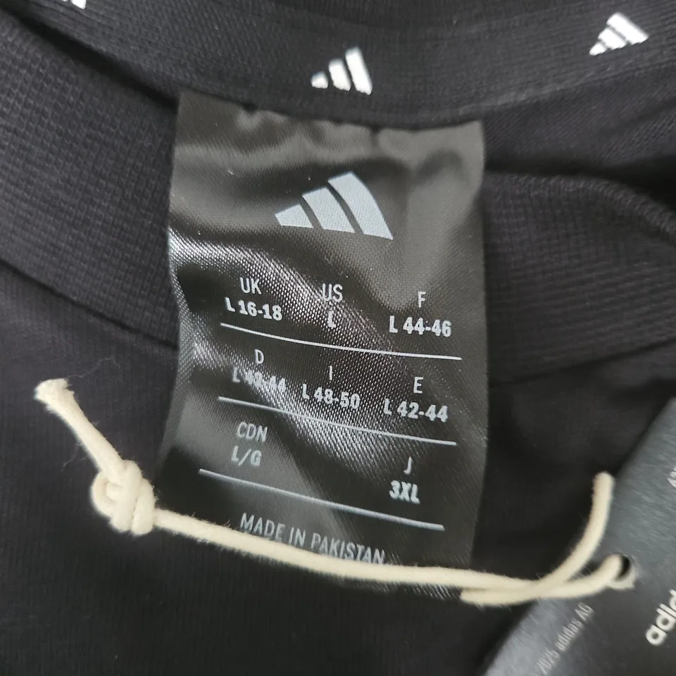 ADIDAS BLACK T-SHIRT – MEN'S LARGE 