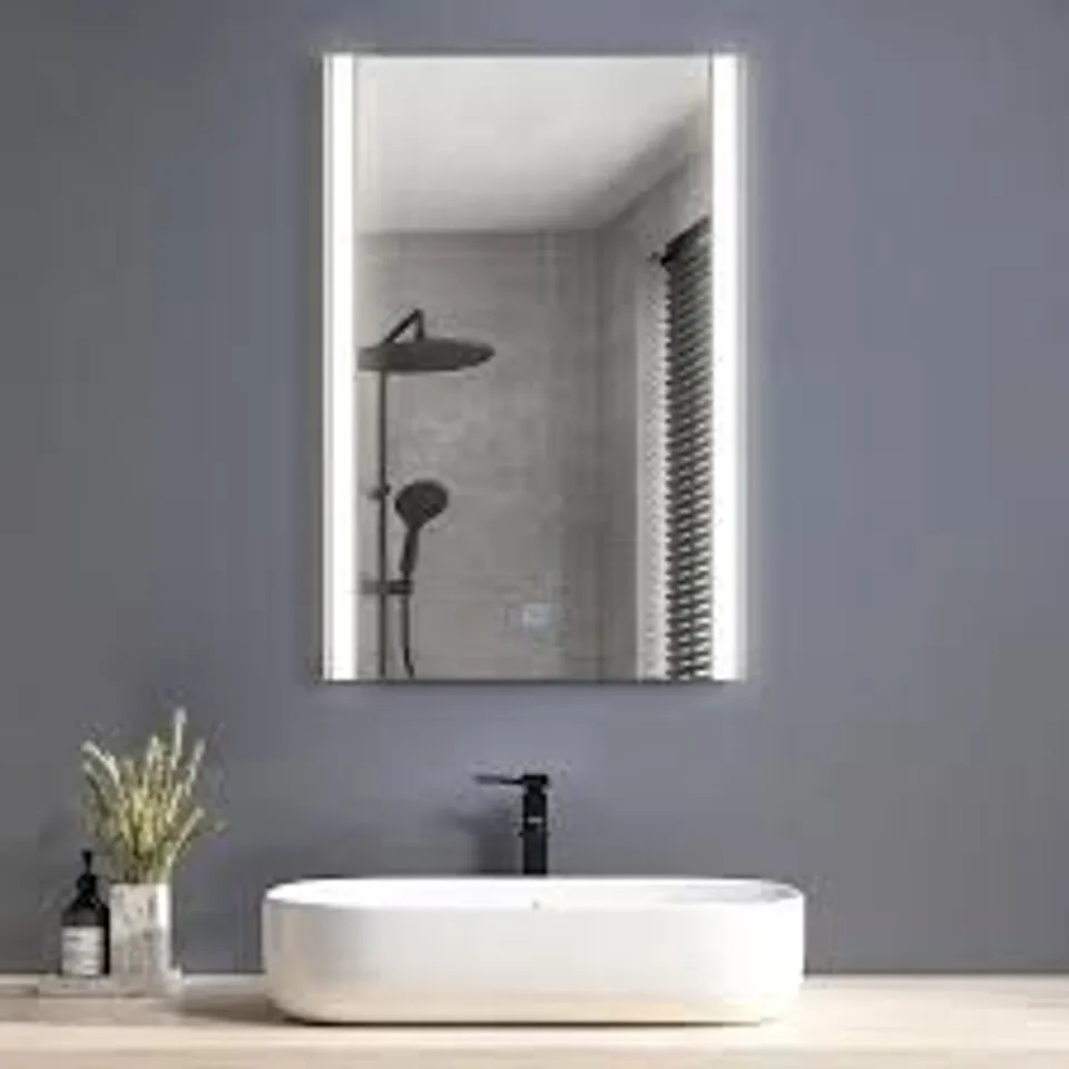 BOXED WHITE BATHROOM MIRROR