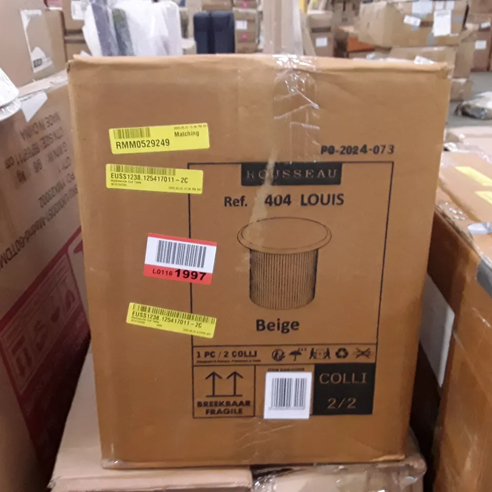 BOXED MARKLEEVILE END TABLE BEIGE (2 BOXES) 