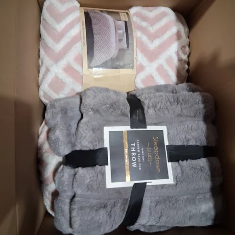 APPROXIMATELY SEVEN ITEMS OF ASSORTED BRAND NEW BEDDING AND SOFT FURNISHINGS