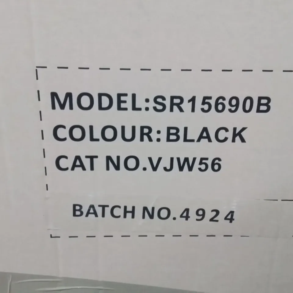 BOXED SWAN SR15690B 48CM WIDE, 50/50 SPLIT FRIDGE FREEZER - BLACK