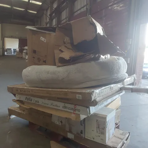 PALLET CONTAINING A LARGE QUANTITY OF ASSORTED FURNITURE PARTS ECT