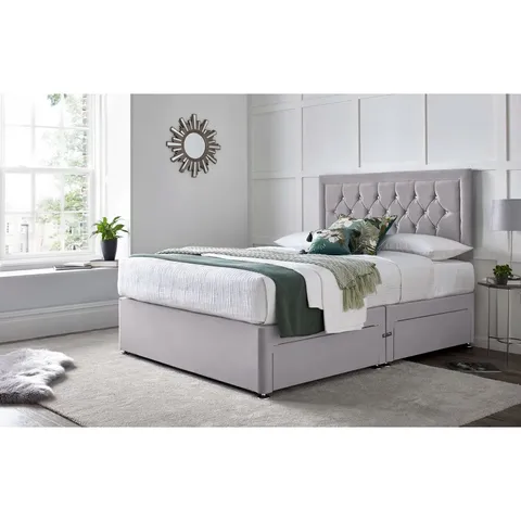 FLY PRINCESS DIVAN BED SINGLE SILVER (2 PARTS)