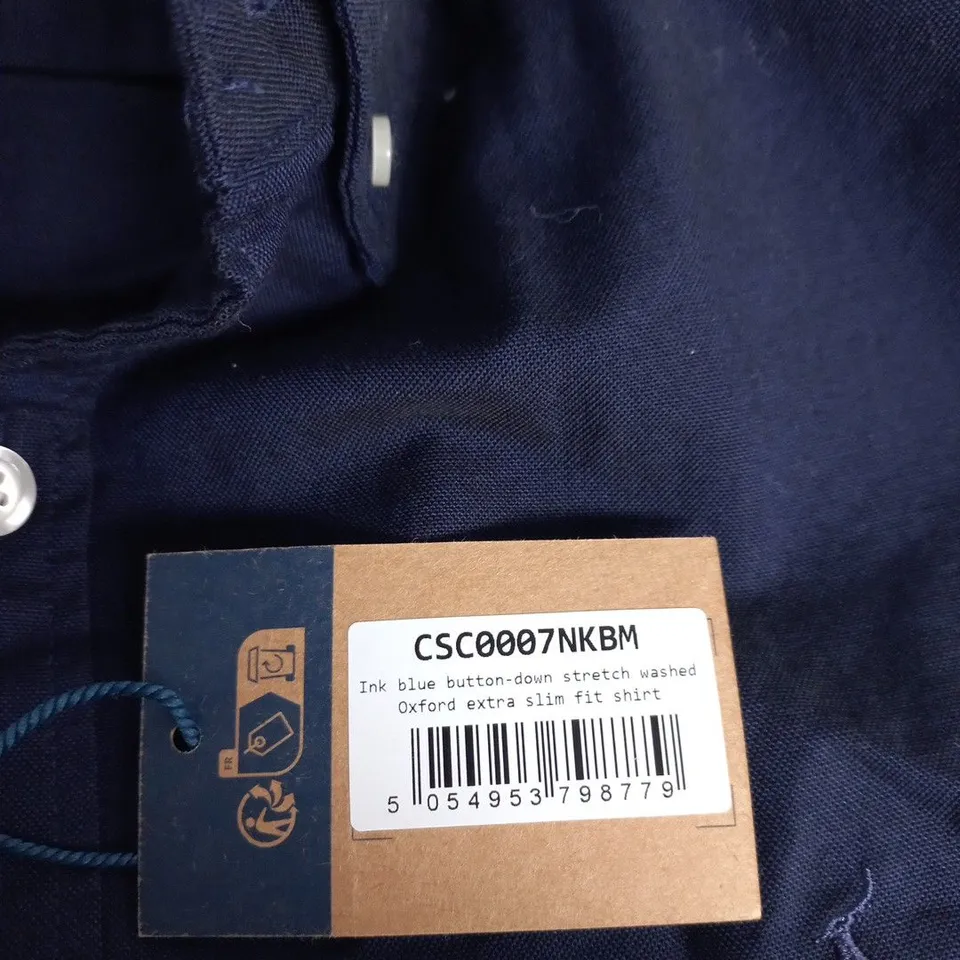 CHARLES TYRWHITT OXFORD EXTRA SLIM FIT SHIRT – NAVY, MEDIUM (UK)