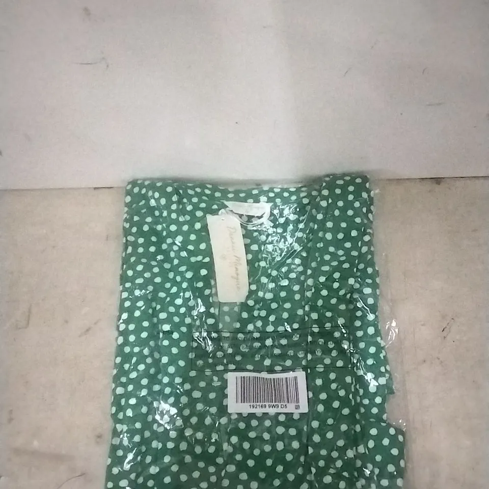 PACKAGED DANNI MINOGUE 3/4 DRESS TEAL WHITE SPOT (UNSPECIFIED SIZE)