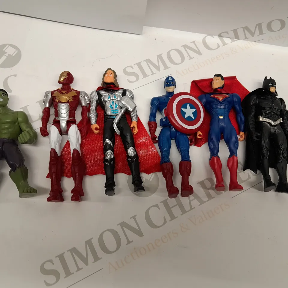 TWO SETS OF SUPERHEOES SMALL FIGURES
