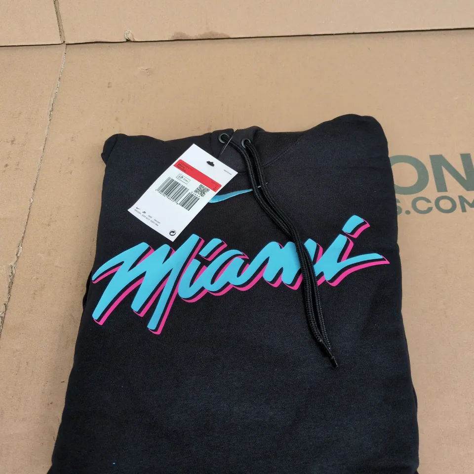 NIKE NBA MIAMI HOODIE – MEN'S LARGE, BLACK SIZE L