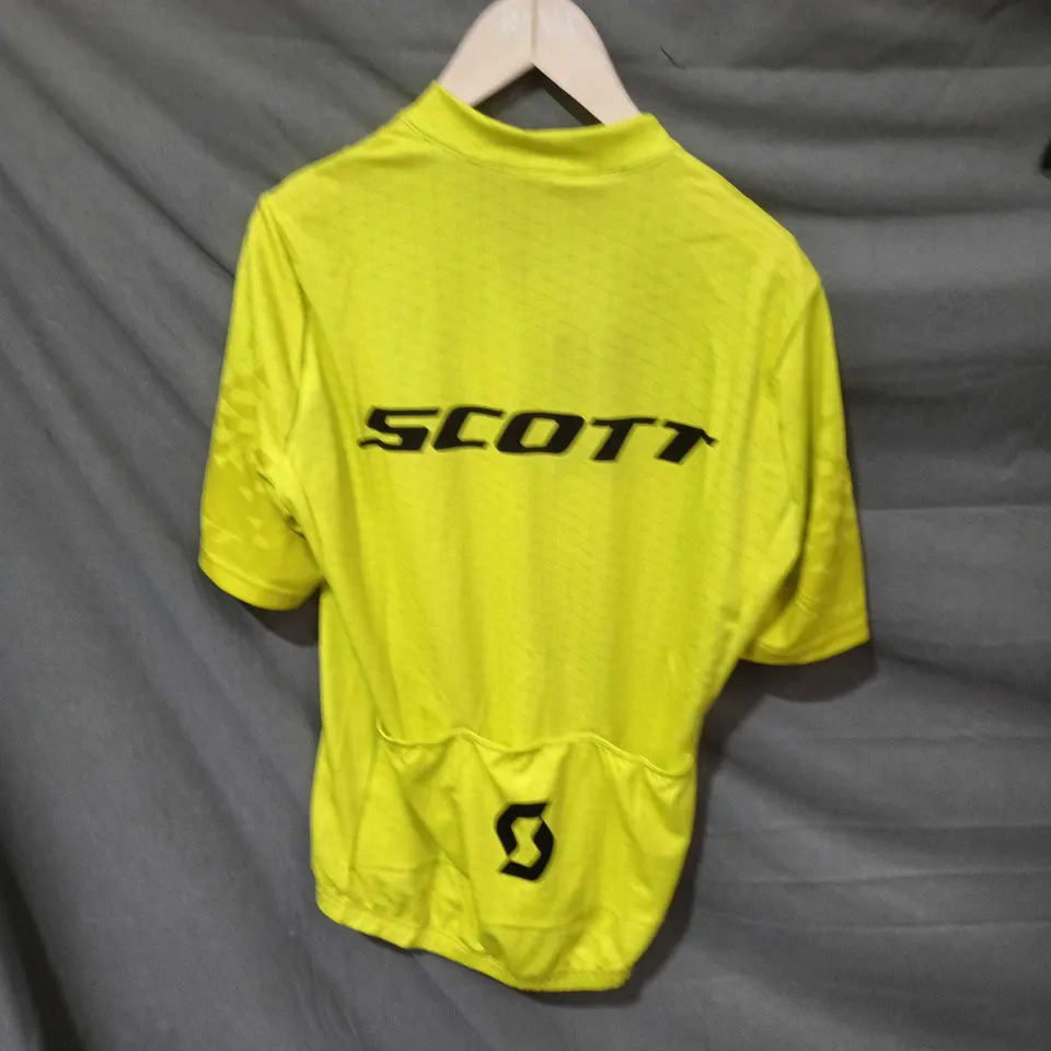 SCOTT RC TEAM CYCLING JERSEY – FLUORESCENT YELLOW, SIZE L