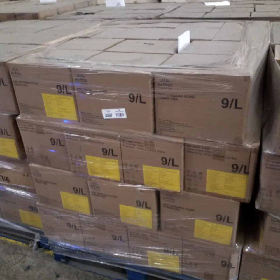 PALLET CONTAINING APPROXIMATELY 560 INTCO VINYL GLOVES 100PK LARGE