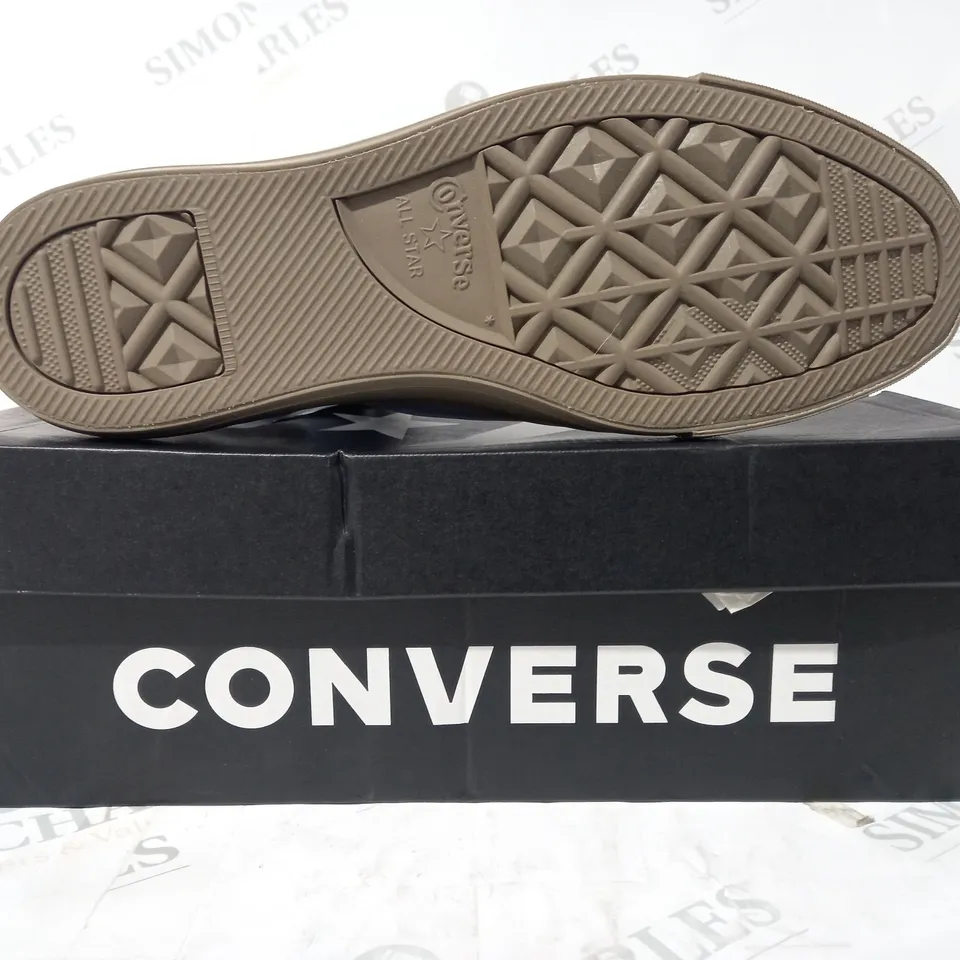 BOXED PAIR OF CONVERSE SHOES IN BLUE UK SIZE 10