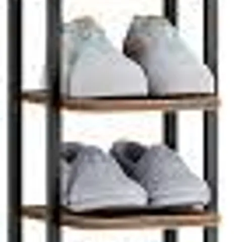 BOXED HZUANERI VERTICAL SHOE RACK - BROWN/BLACK (1 BOX)