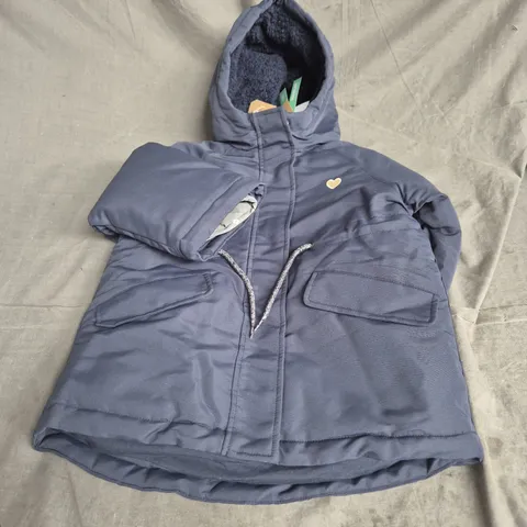 VERTBAUDET CHILD'S NAVY PADDED COAT WITH HOOD – UK 5Y (110 CM)