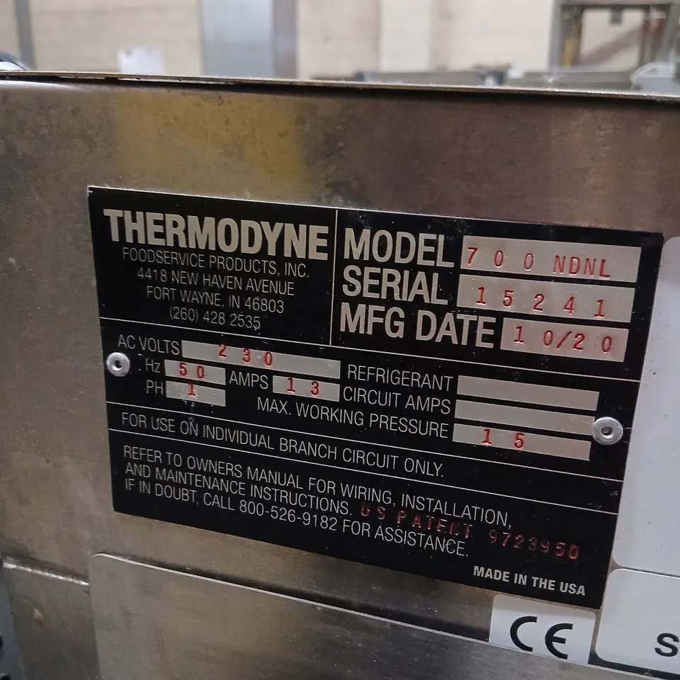 THERMODYNE MODEL 700NDNL HOLDING CABINET