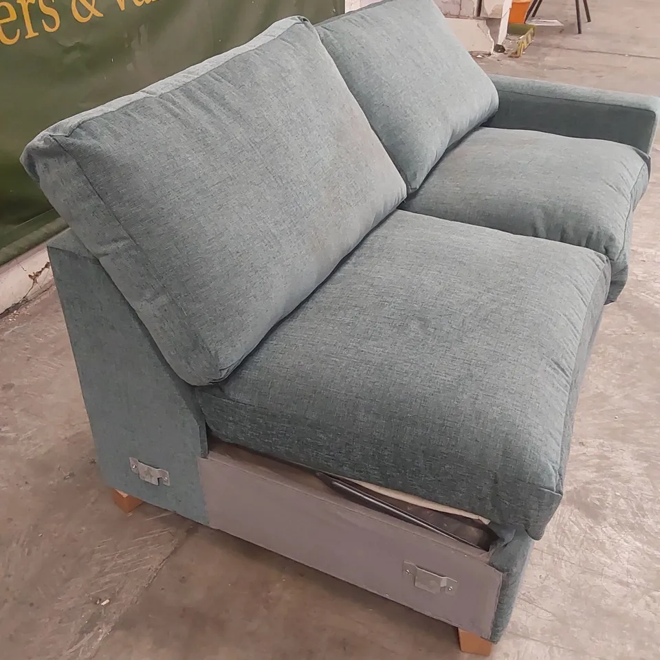 QUALITY DESIGNER CORNER SOFA BED SECTION PIECE - TURQUOISE FABRIC