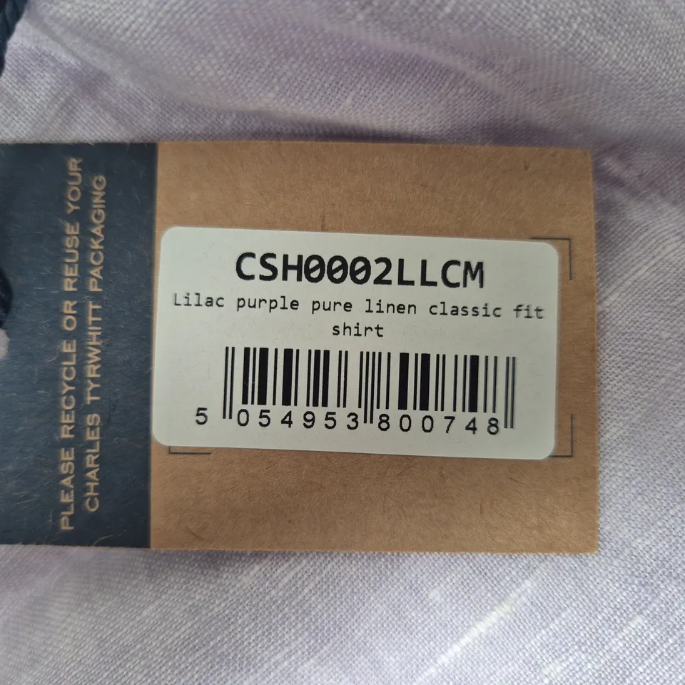 CHARLES TYRWHITT LILAC PURE LINEN CLASSIC FIT SHIRT – MEN’S