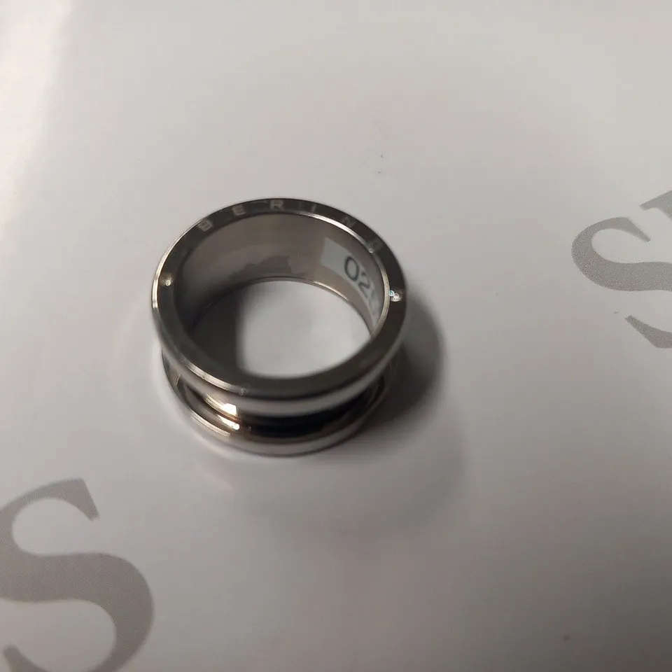 BERING STAINLESS STEEL BROAD OUTER DRESS RING SIZE 7