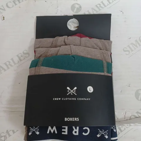 CREW CLOTHING COMPANY SET OF 3 BOXERS - LARGE